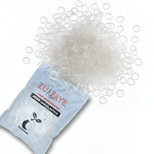 Zulfaye 250x Elastic Hair Bands, Clear Hair Elastic Bands, Small Hair Bands, Hair Accessories for Women for styling, arts and crafts