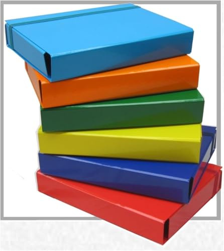 Cartelle con Elastico Cardea, dorso 5 cm Confezione da 6 pezzi (made in Italy)