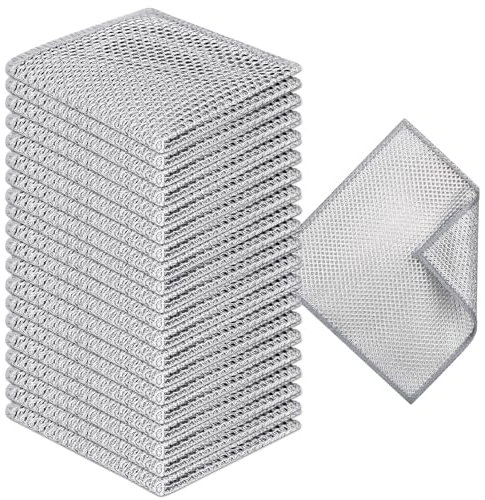 VOGGV cleaning cloths Wire dishwashing rag - This versatile, scratch free steel wire dishcloth is for wet/dry use. Ideal for kitchen cleaning, be it dishes or non - stick cookware.