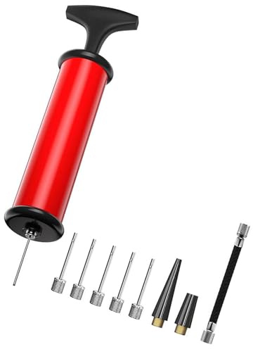Pompe a sfera sportive Pompe ad aria Kit di gonfiaggio a mano con ugello ad ago e tubo di estensione per palloni sportivi da calcio pallavolo