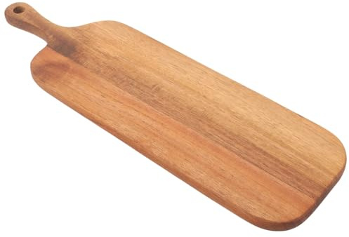 Pizzabräda, Ostbricka Trä Med Handtag Ljusbrun 41x12cm
