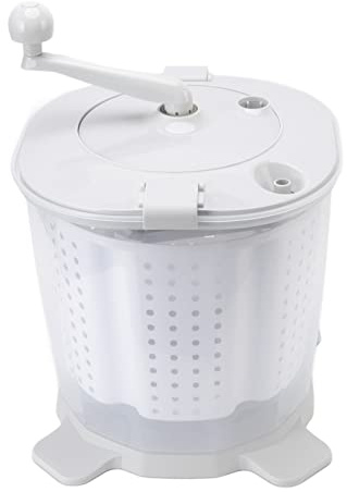 Generic Manuell Tvättmaskin, Bärbar Handvevstvätt, Icke-elektrisk Mini-tvättmaskin med 1200 Rpm Centrifug och Löstagbar för Campinglägenhet