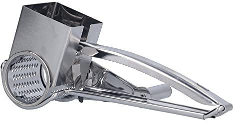 Grattugia per Formaggio a Mano in Acciaio Inossidabile con Rotazione Manuale per Taglio Preciso, Utensile da Cucina per Casa, Preparazione Pasti, Ricette Veloci