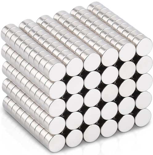 300 Pezzi Magneti, 4x2mm Calamite Piccole Rotonde Autoadesivi Calamite Frigorifero, Mini Calamita Rotondo Calamite Potenti, Magneti Neodimio per Frigo, Lavagne, Porte, Artigianato, Mappe