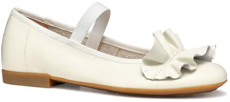 Geox - JR Plie' A, Bailarinas Planas Niñas, White,