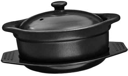 HOLIDYOYO Home Pentola in Ceramica per Stufato Ramen Cucina Pentola per Zuppa Doppi Manici Eccellente Ritenzione del Calore