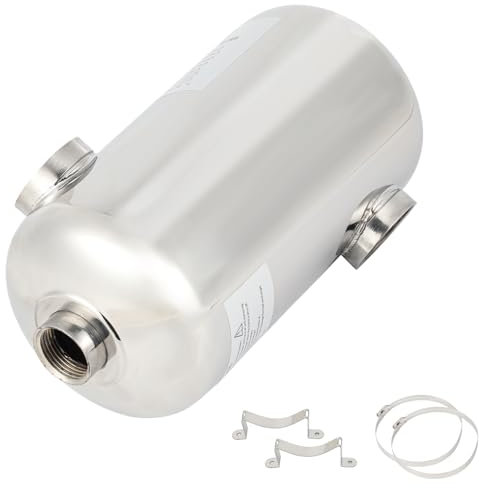 Herrselsam Pool Wärmetauscher 28KW, Edelstahl Schwimmbad Wärmetauscher, Schwimmbadwärmetauscher für Poolsystem, 150 L/Min Poolwasserdurchfluss, 18L/Min Heißwasserfluss