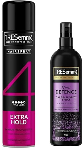 TRESemme Heat Defence Spray & Extra Hold Hair Spray Styling Regime Bundle 2 Piece