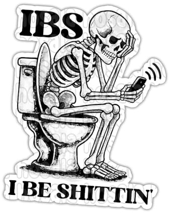 HOSALA IBS I Be Shittin Sticker Pack, Funny Adult Humor Decal, Irritable Bowel Syndrome IBS Joke Meme Sticker Adults Teens Gift Decoration Laptop Tablet Planner Vehicle Helmet Vehicles