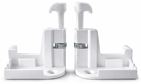 TELKES - Kit de retenue pour moustiquaire enroulable Blanc, verrouillage réglable avec écrou de remplacement, ancrage résistant, butée de rechange compatible, loquet de sécurité (1, Blanc)