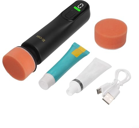 Kit de polisseuse légère sans fil pour voiture avec 3 réglages de vitesse, batterie rechargeable, conçue pour enlever les rayures sur la peinture du véhicule et le pare-brise, portable pour une