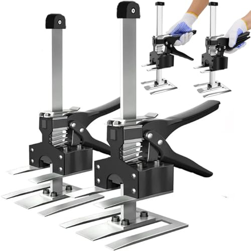 2PCS Labor Saving Arm Hand Lifting Home Tool Door Cabinet Board Jack Lifter 375 lb Capacity Height 29.5cm Adjustable 0-17cm Wall Tile Locator