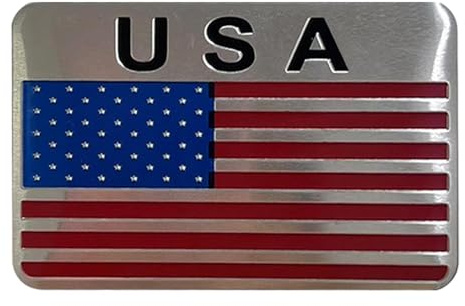 Emblemas de bandera de metal para coche, calcomanías patrióticas de 12 cm, decoración de emblemas 3D, de automóvil resistente a la intemperie, calcomanía de bandera estadounidense para
