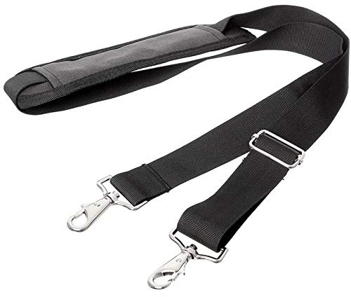 JAKAGO Universal Replacement Shoulder Strap with Clips,Shoulder Bag Straps for Laptop Bag,Briefcase,Messenger Crossbody Bag,Camera,Guitar,Violin,Duffle,Sport bag (155 cm, Black)