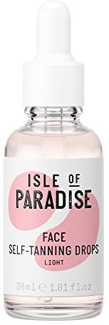 Isle of Paradise Self Tanning Face Drops Light (30 ml) Fügen Sie Selbstbräunungstropfen zur Hautpflege hinzu Natürliche Inhaltsstoffe & Vegan