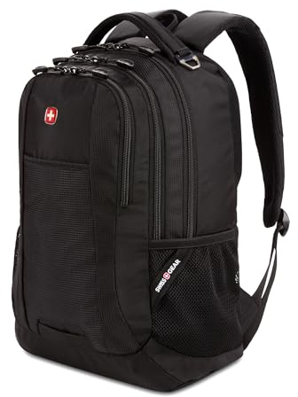 SwissGear, Black, 18-inch, Cecil 18-inch Laptop Backpack Fits 16-inch Laptop