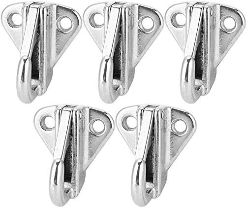 POFET 5 Stück Mäntel Haken Kleiderbügel Wandmontage Federhaken Kleiderbügel Edelstahl Mäntel Hüte Haken Marine Boot Deck Hardware Zubehör