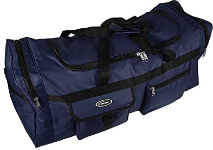 XL sportväska stor 65 liter resväska idealisk för sport, gym, resor, camping och förvaring blå, Marinblå, sportväska