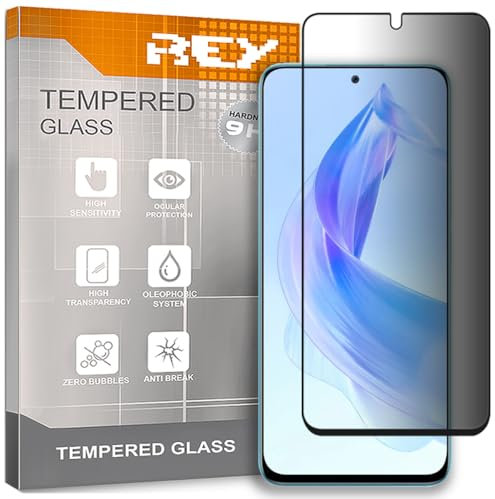 REY Protector de Pantalla Antiespía para Honor 90 Lite, Cristal Vidrio Templado Premium
