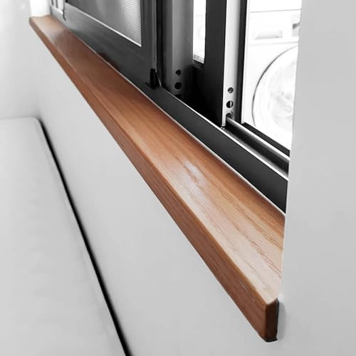 Cubierta protectora de madera para alféizar de ventana, repuesto natural para dormitorio, cocina, balcón y loft, solución duradera y elegante para remodelar alféizar