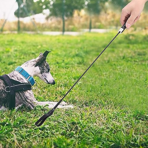 Tnfeeon Frusta da Addestramento per Cani, Fibra di Plastica Nera, Leggera e Facile da Usare, Ideale per Un Addestramento Efficace degli Animali Domestici - 26,38 Pollici per Cani e