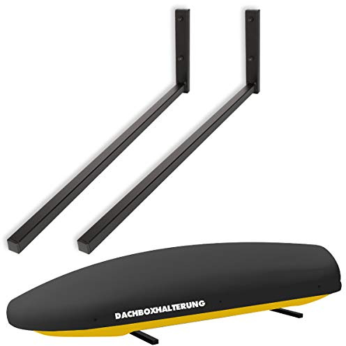 Stillerbursch Universelle Dachbox Halterung zur Wandmontage | Wand-Halterung | Dachboxen | 60kg Traglast | Platzsparend Inkl. Befestigungsmaterial | Gartengeräte Skier Sportgeräte Surfbrett SUP
