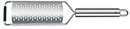 kela grattugia per limoni in acciaio inox 32 x 6,5 cm RONDO, grattugia per formaggio con superficie di grattugiatura grossa, grattugia per parmigiano, lavabile in lavastoviglie, lucida