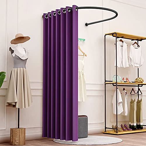 Mobile Dressing Changing Room U-Type Track Locker Room Wall-Mounted Fitting Room Simple Sun Shade for Office Outdoor Activities (Color11 85X80CM)