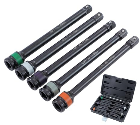 KATSU 5 Pièces 1/2 Barres d'Extension de Limitation de Couple 8 Pouces Longueur 150 à 200 Nm, CR-MO, pour Verrouiller en Toute Sécurité les écrous de Roue 420371