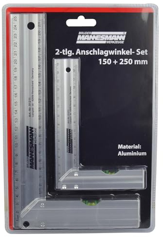 Brüder Mannesmann M81211 2-tlg. Anschlagwinkel-Set