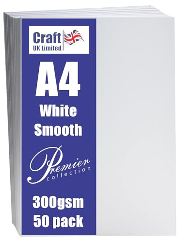 Craft UK 2485 A4 vitt slätt kort 300 GSM - 50 ark
