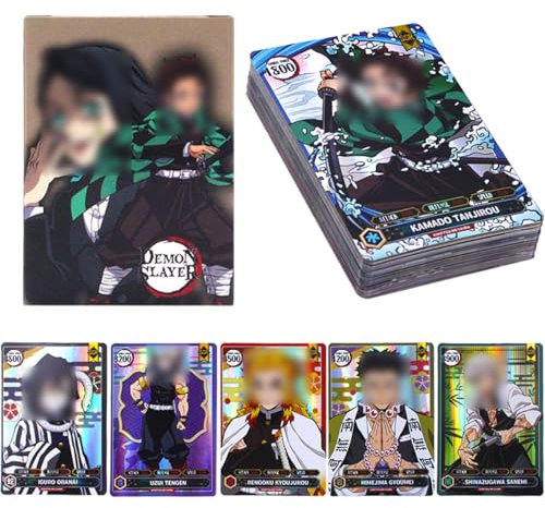 Carte Animée 50PCS Cartes à Collectionner Trading Card Cartes à Collectionner Anime Trading Card Booster Box Jeux de Cartes Manga Cadeaux d'anniversaire pour Garçons et Filles/Cadeaux de Noël