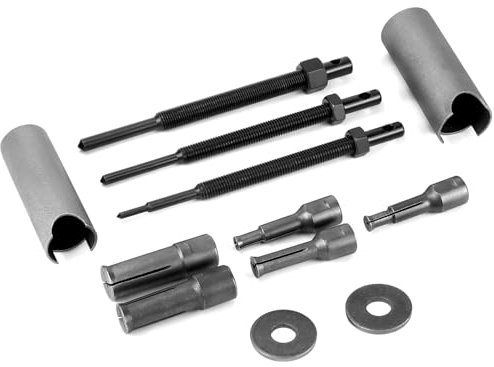 QWORK® Motorrad Innenlager Abzieher Set, 9-23mm Radlager Abzieher Motorrad mit Offenen Clips in 5 Größen für die Reparatur von Kraftfahrzeugen, Motorrädern und Fahrrädern