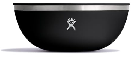 Hydro Flask Outdoor Insulated Serving Bowl – Stainless Steel Food Container with Lid – Camping Kitchen Essentials 1 Qt Black