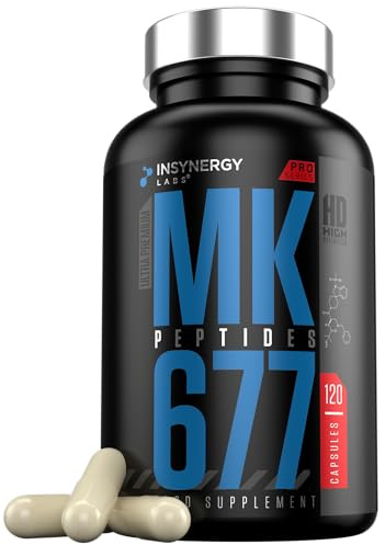MK-Peptides 677 100% Natural Formula HGH Supplement for Men – Muscle, Energy, Strength, High-Purity Arginine, Maca, Ashwagandha, Ornithine, Lysine, Glutamine, Glycine – 120 Vegan Capsules