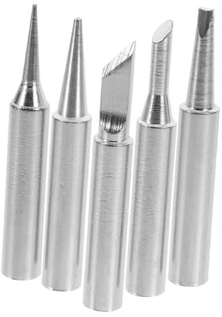 Amosfun Juego De 5 Puntas Para Soldador Serie 900m, Puntas De Repuesto Para Estación De Soldadura, Accesorio Duradero y Versátil Para Reparaciones Electrónicas
