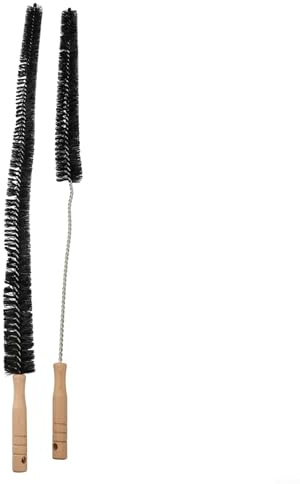 Yhenlovtt Macchina per la pulizia del radiatore 75 cm con asciugatrice in acciaio inox per setole spazzola portatile pulizia lavaggio manico lungo rimozione lanugine