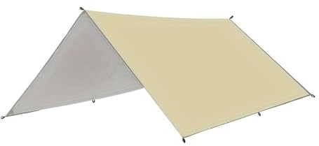 Compatible con 8 Puntos de suspensión, Tienda campaña Impermeable y Resistente, jardín Camping al Aire Libre, sombrilla, Hamaca, Lona(Light Khaki,3x5m)