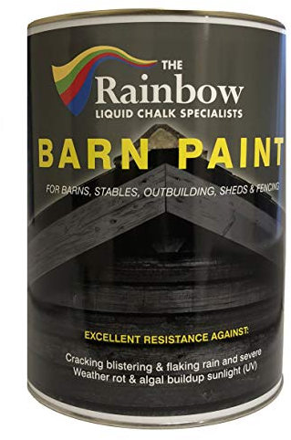 Rainbow Chalk Markers Garden Wood Paint - 2.5L Brown | Matte Water-Based Shed, Barn, Exterior Wall & Wooden Building Paint | Durable Acrylic Coating Prevents Mould & Unlikely to Flake, Crack or Fade