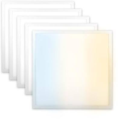 Xtend EcoLight 5x LED Panel 62x62cm dimmbar Rasterleuchte 40W 3CCT 3000K-4000K-6000K 4000lm Fernbedienung LED Deckenleuchte PLs3.0