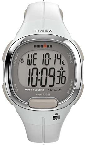 Timex Women's Ironman Triathlon Transit 33mm Resin Strap Watch – Gold-Tone Top-Ring & Black Resin Strap