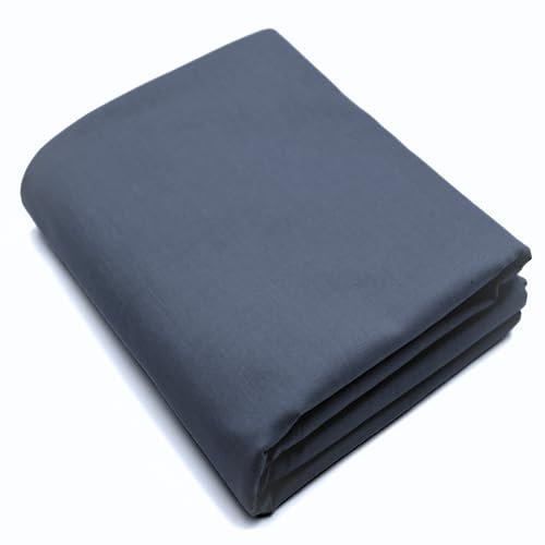 Stoff Virginia Tex, Meterware, Baumwollstoff 100%, große Breite 240 cm, Baumwollstoff 100% Oeko -Tex Standard 100 Unifarben zum Nähen (Anthracite Grey, 200 cm)