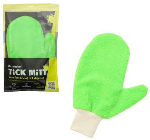 TiCK MiTT Green Tick Protection Glove – Protective Tool for Humans and Pets – Safe Handling of Ticks with Ease – Durable, Comfortable, and Easy-to-Use