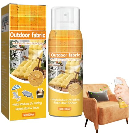 Escudo textil - Protector de tela de aerosol a prueba de agua de 100 ml | Agua Sun Shield Spray | Protector de muebles para exteriores para cojines, carpas, sombrillas, asientos para el automóvil,
