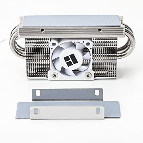 TR-Termalright HR10 2280 PRO-M.2 SSD kylare, 5 mm x 4 värmerörradiator för PS5/PC, PCle 5.0 kompatibel, med 30 mm CPU-fläkt 6500 RPM, dekorativt lock med