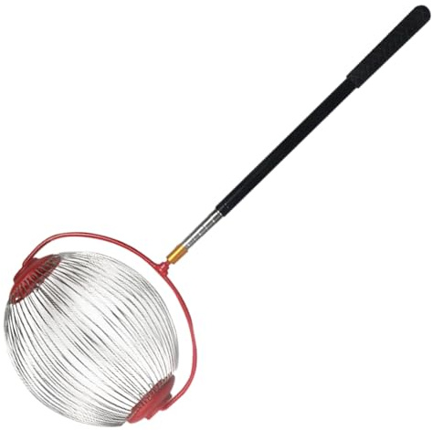 FmtwPhn Recolector De Nueces Rodantes Telescópico 5 Secciones - Recogedor De Castañas Y Nueces, con Mango Ergonómico, Permite Recoger Sin Agacharse, para Suelos Irregulares Y Árboles Altos
