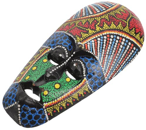 CORHAD Máscara Tribal Decorativa de Madera Maciza Patrón Delicado y Estilo Africano para Decoración de Pared y Obsequio Artístico Varios estilos