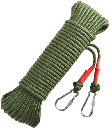 Corda per bucato Corda for stendere i panni in filo d'acciaio da 8 mm, spessa, con anima in, antiforatura, in nylon, resistente e antivento, for appendere il bucato(Green)