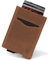 AKIELO Porte Cartes RFID Blocage avec Coffret Cadeau – Porte Cartes Cuir Élégant et Portefeuille Homme – Protection Carte Bancaire sans Contact (Alpha - Édition Cuir Brun Clair)