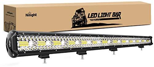 Nilight LED Light Bar 37Inch 780W Triple Row Flood Spot Combo 78000LM Driving Work Light Off-Road Lighting for Trucks Pickup Car Golf Cart SUV ATV UTV 4x4 Van Camper Boat